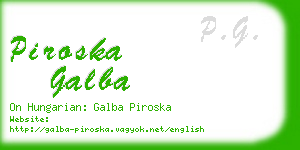 piroska galba business card